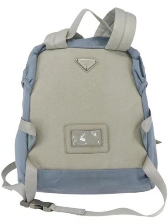 PRADA Backpack Nylon Light Blue Silver Auth 165621 main image 5